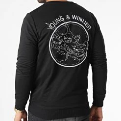 Coupon ✔️ Sweat Crewneck Réversible Dragon Noir de Y et W ✔️ -Tenue De Sport Soldes y et w 345054 SWEATER DRAGON BLACK 20221028T155926 06
