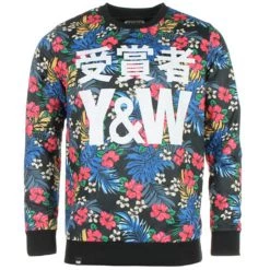 Coupon 🌟 Sweat Crewneck Reversible Y et W Floral Reverse Black ⌛
