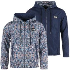 Offres ❤️ Veste Coupe-Vent Réversible Skullz Bleu Marine de Y et W 🔥